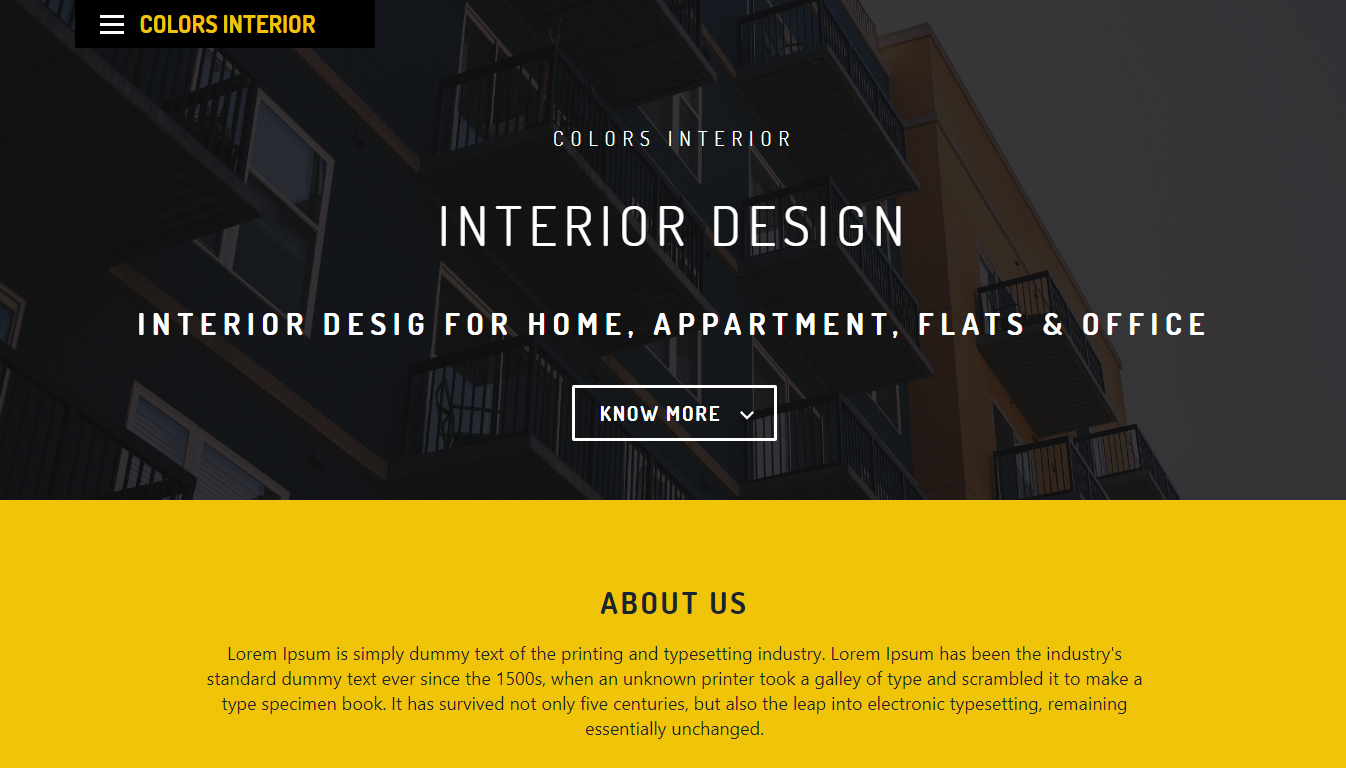 Colors Interior HTML5 Template