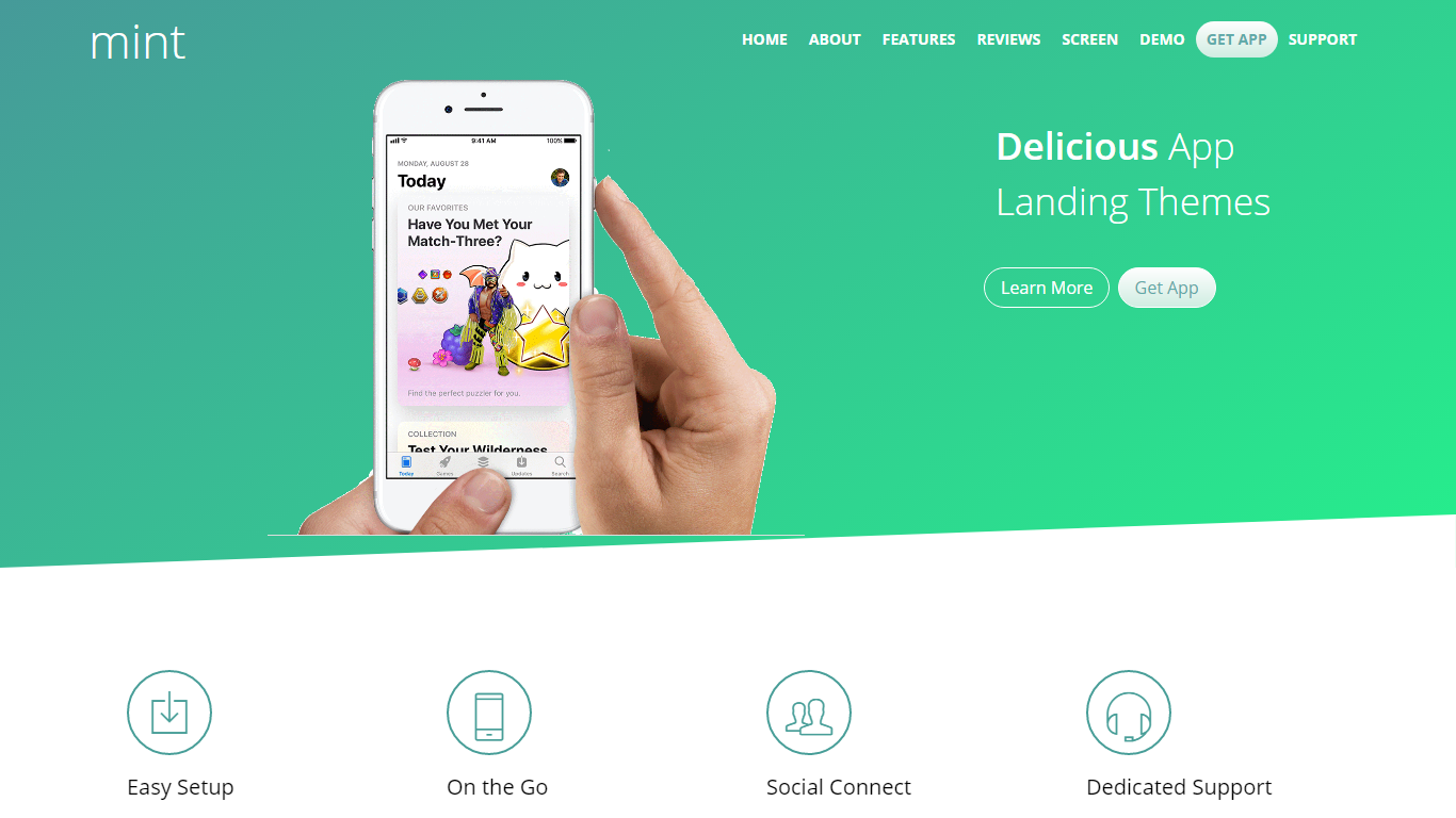 Mint Mobile App Html5 Template